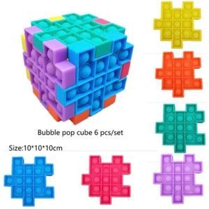 NEW POPIT CUBE 6 PIECE SET